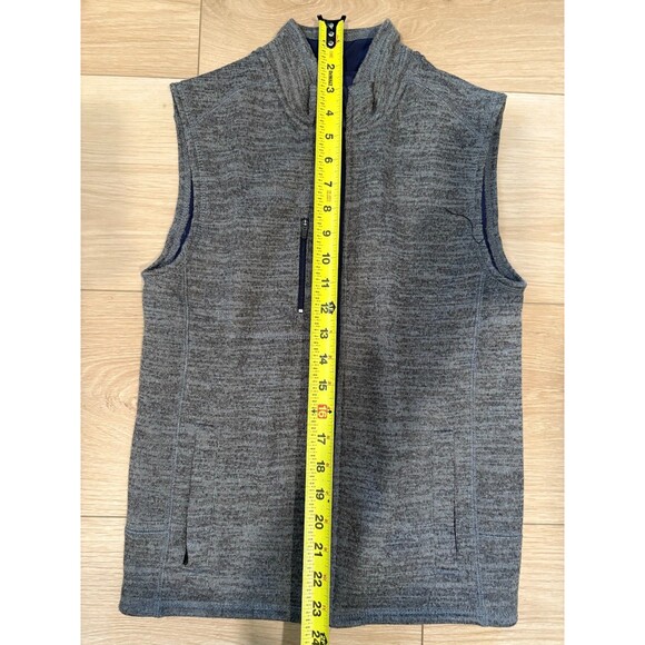 Johnnie-O Full Zip Vest BOYS Size 10 Quarry Heathered Grey Blue Liner - Picture 4 of 13